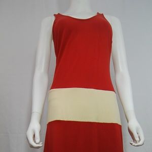 Sugar Lips Red  Striped Stretch Long Dress NWT